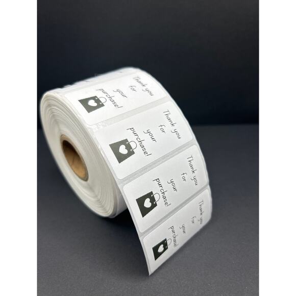 Set of 100 Handmade "Thank you for your order" Stickers - Picture 2 of 4